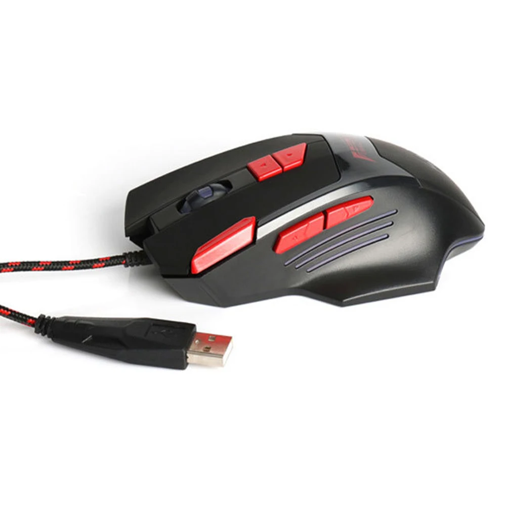 

USB Wired Gaming Mouse 5500DPI Adjustable 7 Buttons LED Optical Professional Gamer Mouse Computer Mice for PC Laptop Games Mice