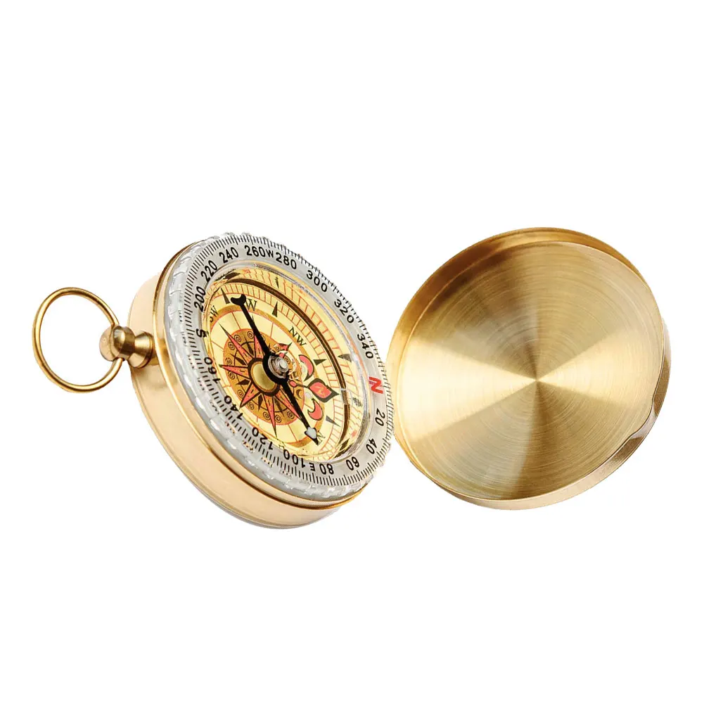 

Pocket Watch Flip Compass Portable Hiking Navigation Compass Luminous In The Dark Navigation Car Compass Keychain Compass
