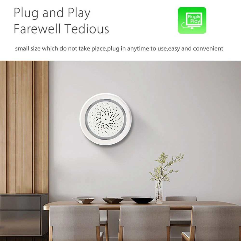 

WiFi Temperature Humidity Sensor with Alarm High Accurancy Environmental Detector Environment Quality Tester with Tuya