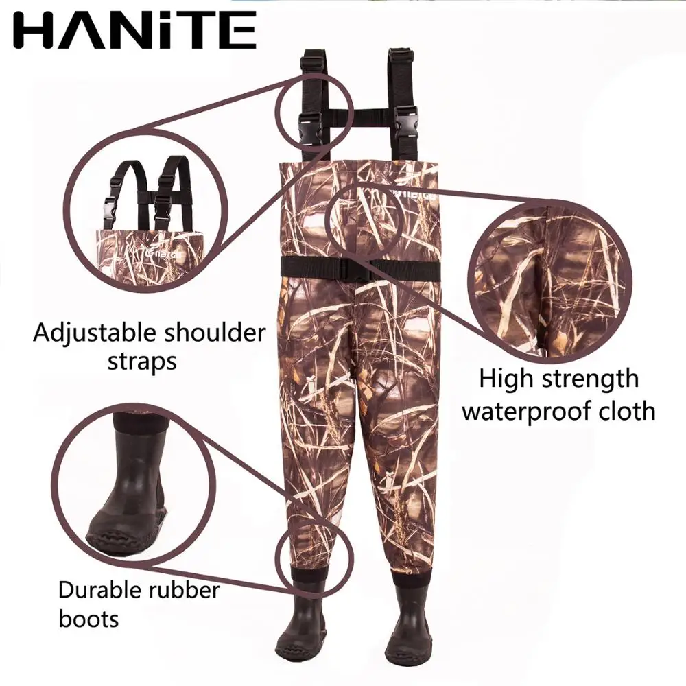 Детские рыболовные сапоги HANITE с ботинками камуфляжные Молодежные детские для