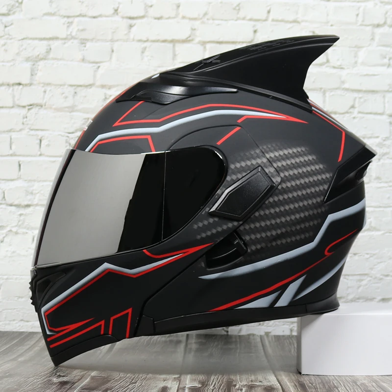 Модульный мото rcycle шлем флип анфас гоночный шлем cascos para мото двойной объектив может быть оснащен Bluetooth capacete DOT