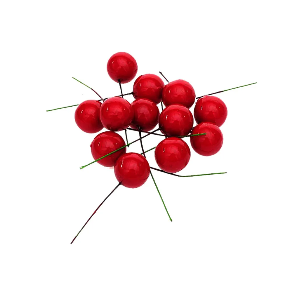 12 шт. Рождественская елка украшения симуляция вишни подвесные декоративные 2020