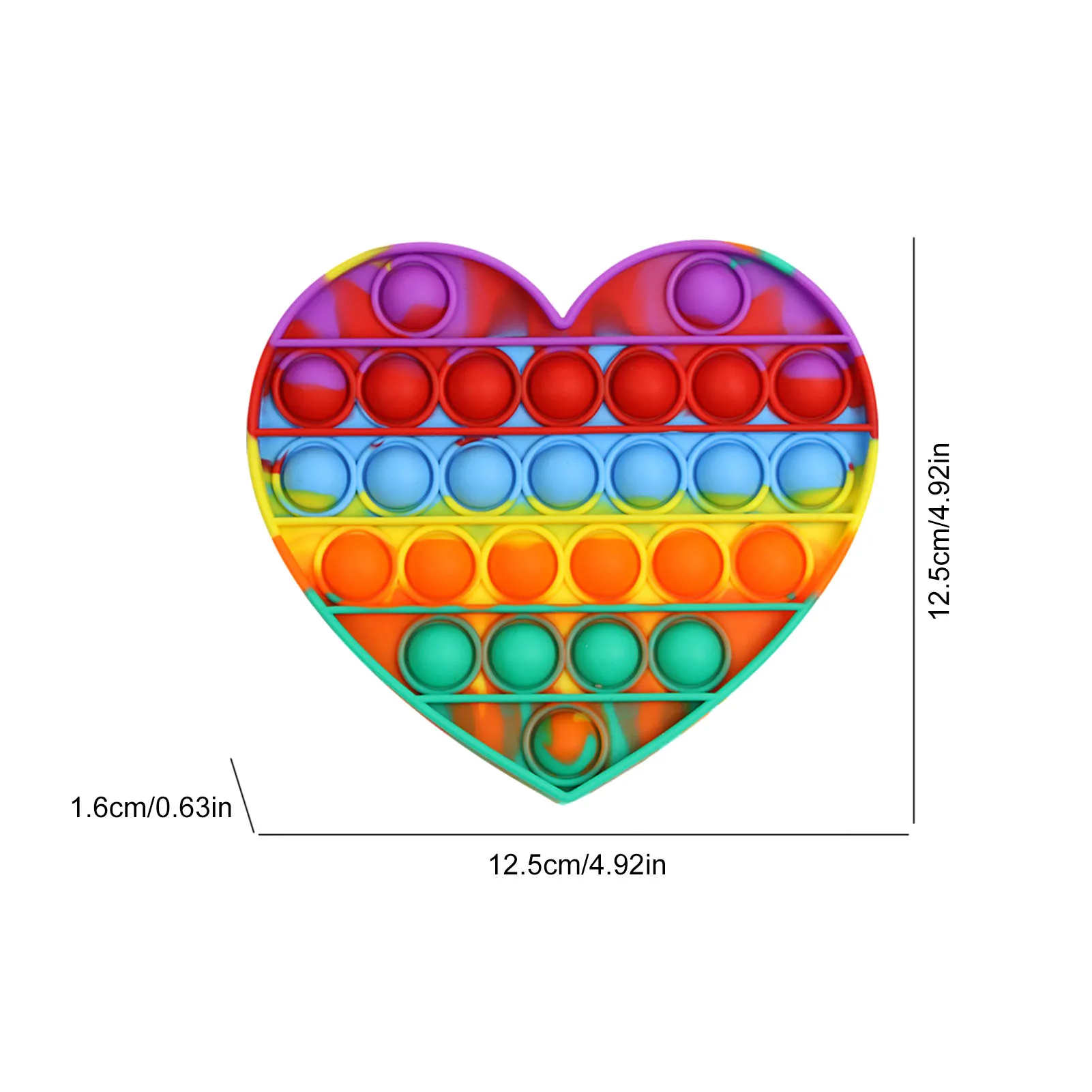 

Rainbow Colorful Push Popit Fidget Bubble Sensory Figet Toys Stress Reliever Autism Needs Anti-stress Rainbow Adult Toys