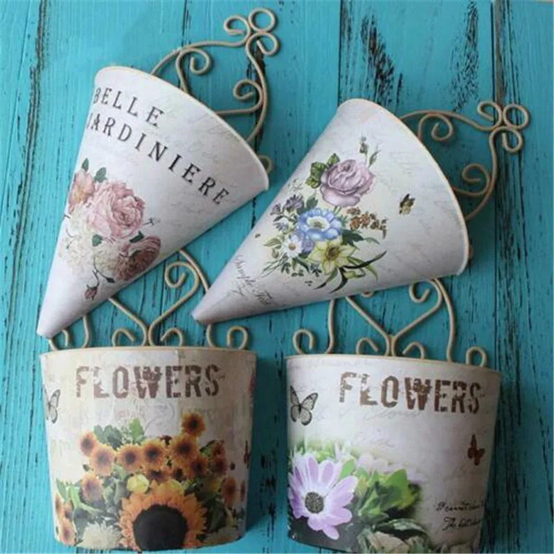 Романтический пластиковый цветочный горшок для растений садовый забор