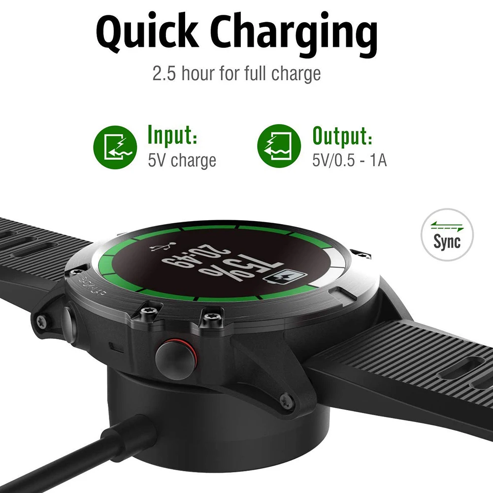 

Smartwatch USB Cable Charger Wireless Power Dock for Fenix 6/6S/6X 5/5S/5X