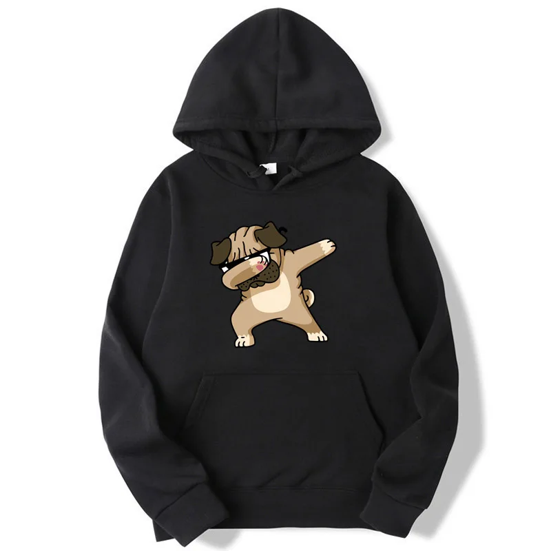 

Fashion Brand Men's Hoodies 2019 Spring Autumn Male Casual Hoodies Sweatshirts Men's Pug print Hoodies Sweatshirt Tops