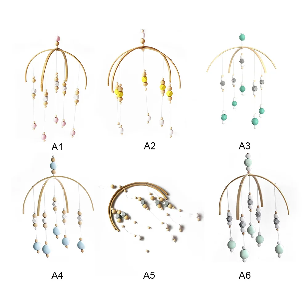 Детские погремушки мобильные деревянные бусины колокольчики игрушки для