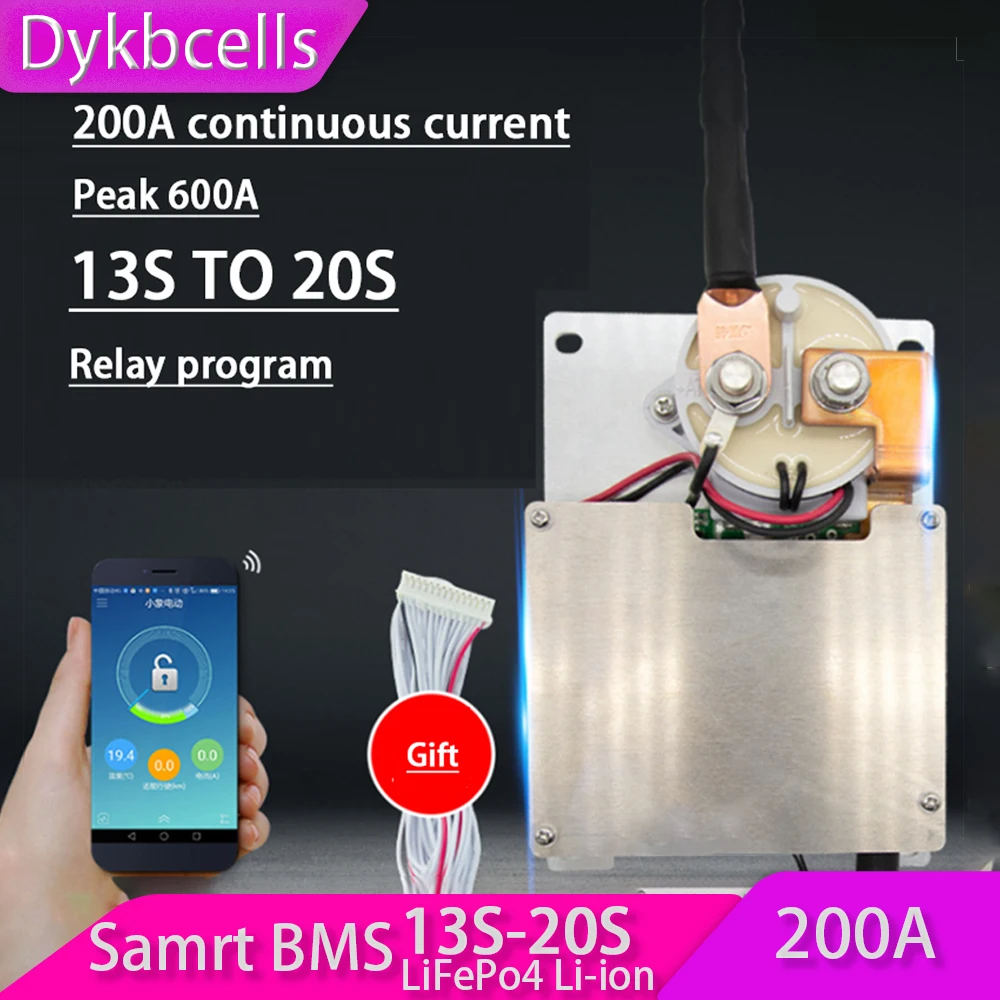 

Dykbcells Smart BMS 13S ~ 20S непрерывный ток 200 А пик 600 А литий-ионный полимерный литий-полимерный аккумулятор Lifepo4 Защитная плата