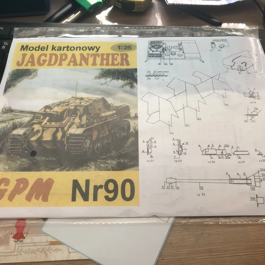 Немецкая модель Jagdpanther Cheetah Танк Разрушитель Военная Модель 3D бумажная сделай сам