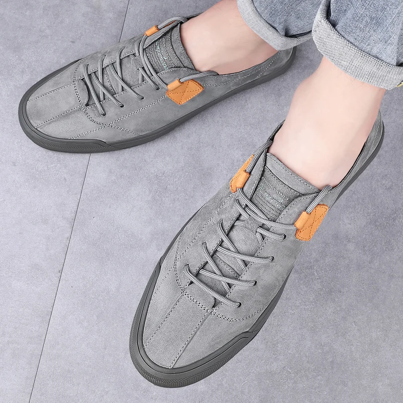 

New Arrival Man Leather Casual Sneakers Fashion Casual Adult Shoes Anti Slip Walking Shoes For MensDesigner Sneakers Men