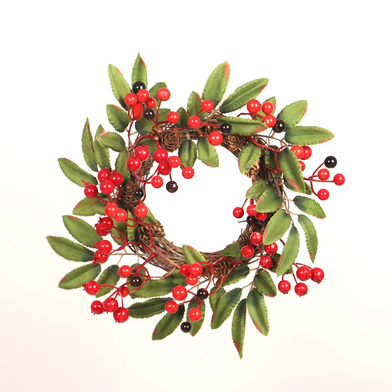 1 шт. Рождественская красная фруктовая лоза венок гирлянда украшение для