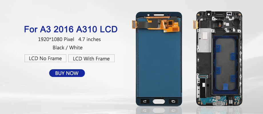 A310f ЖК-дисплей для SAMSUNG Galaxy A3 A310 A310F, сенсорный экран, дигитайзер, запасной дисплей, черный/белый ЖК-дисплей
