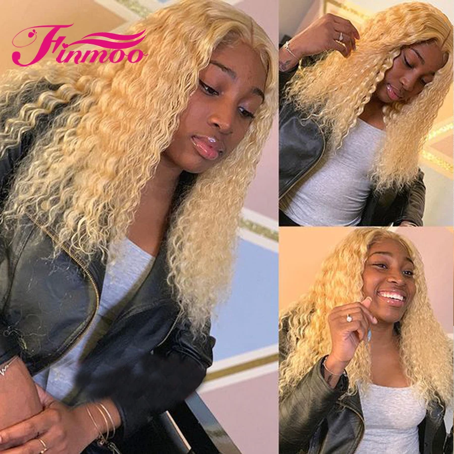 Парик #613 блонд кудрявые человеческие волосы парик часть на сетке бразильские