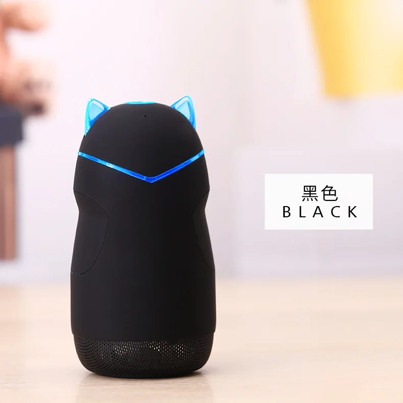 Portable Bluetooth Speaker Wireless Cartoon Mini Kitten Call Luminous Sound Creative Electronic Gift TF Card Speakers | Электроника
