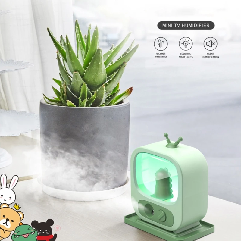 

Mini Dinosaur TV Smart Air Humidifier USB Mist Maker Beauty Replenishing Aroma Diffuser Ultra-quiet Operation Fogger Humidificad