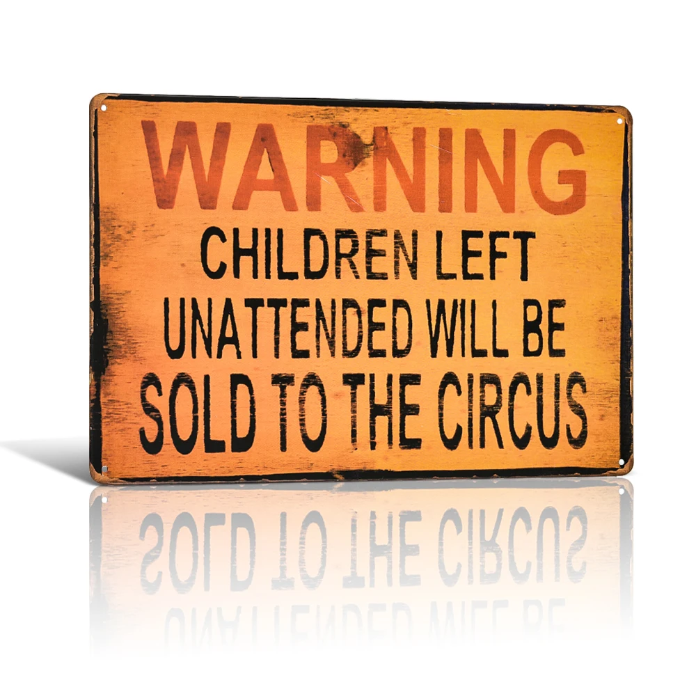 

Tin signs "Warning Children" Metal Poster Bedroom Pub Home Decor Craft Wall Painting J143