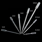 Лабораторная пипетка, пластиковый одноразовый Градуированный контейнер для жидкости, оборудование для капельницы, солома, 10 штук, 0,20,5123510 мл