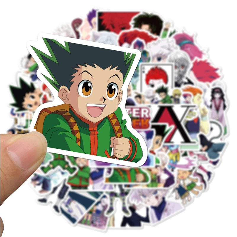 

10/30/50 шт. аниме наклейки Hunter X Hunter для багажа, велосипеда, гитары, скейтборда, компьютера, водонепроницаемые наклейки, эстетические DIY детские ...
