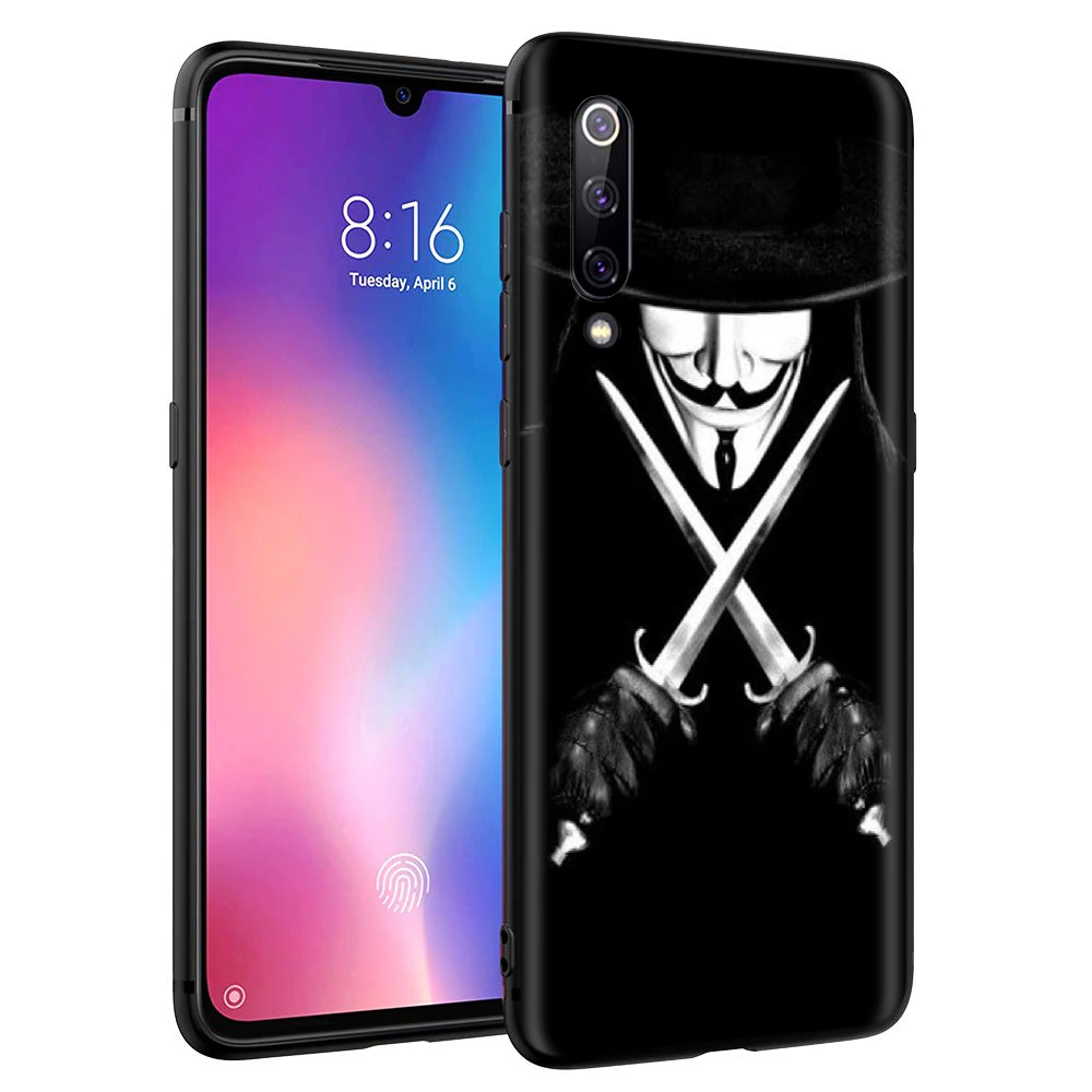 Мягкий чехол YIMAOC Anonymous из ТПУ для Xiaomi Redmi mi Note MAX 3 6 6A 7 mi6 mi8 9 se a1 a2 Pro Lite go pocophone