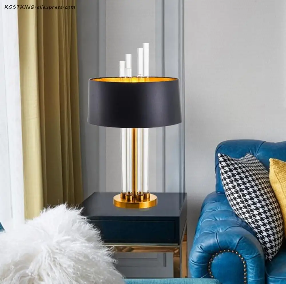 Современный роскошный светильник стеклянная дизайнерская Настольная лампа для
