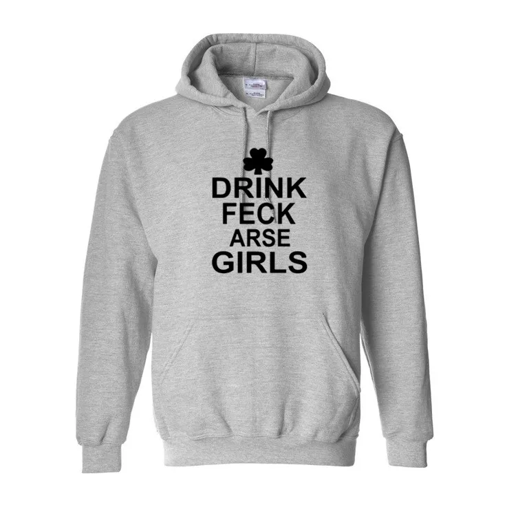 drink feck arse girls Hot Hoodies men Autumn And spring Brand Sweatshirts Men High Quality mens hoodie letter printing fashion | Мужская