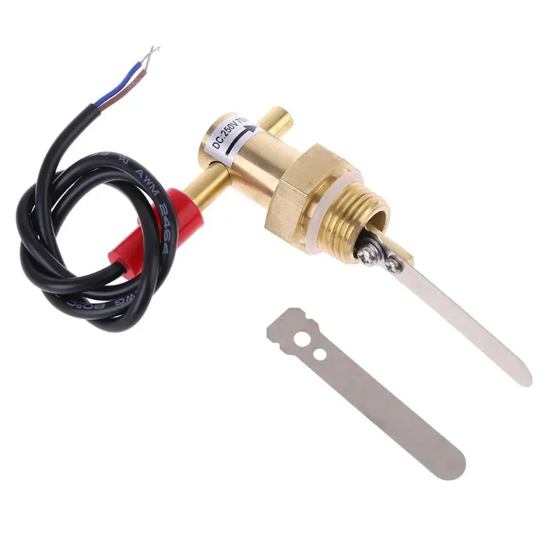 

G1/2\" Water Flow Switch DN15 Liquid Flowing Switch 70W Brass for Pump
