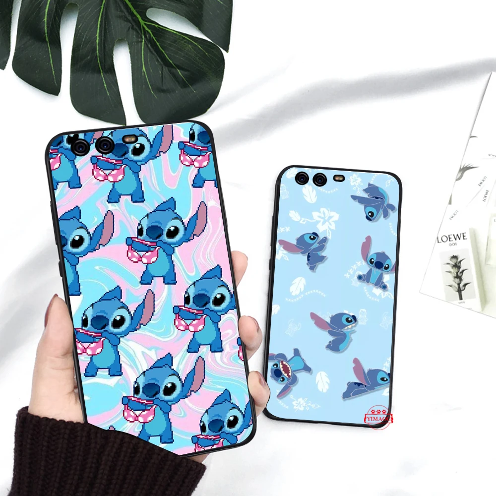 Милый мультфильм Стич силиконовый чехол для Huawei P8 Lite 2015 2017 P9 2016 Mimi P10 P20 P30 Pro P Smart Z