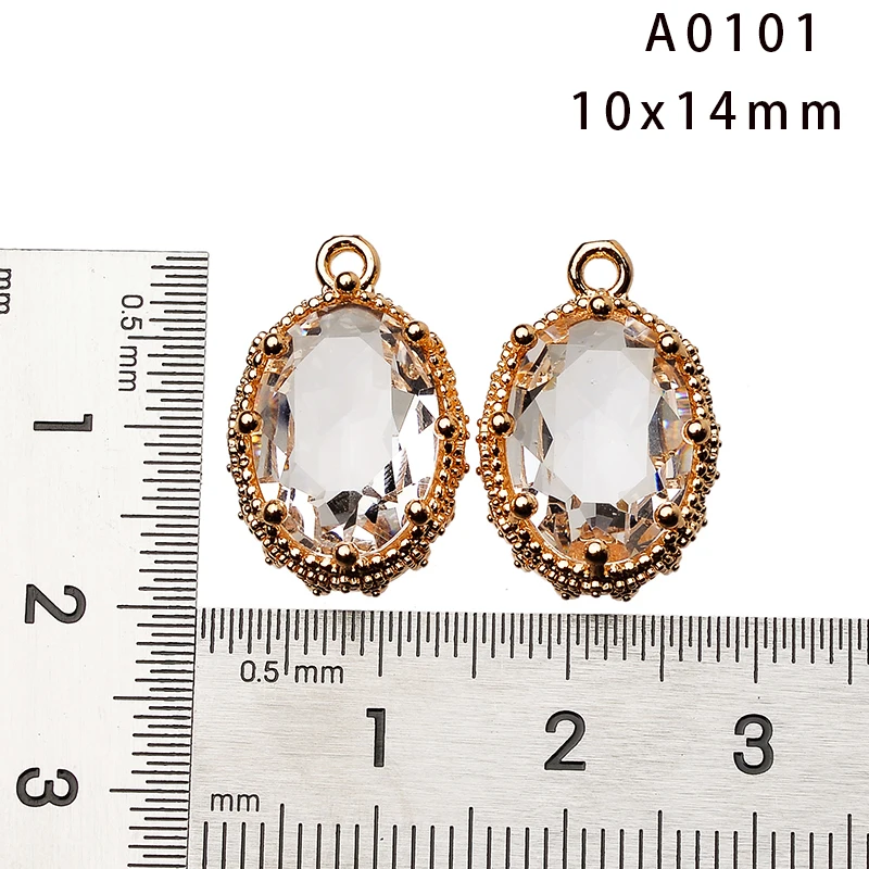 4p винтажные овальные позолоченные хрустальные стразы Очаровательная подвеска