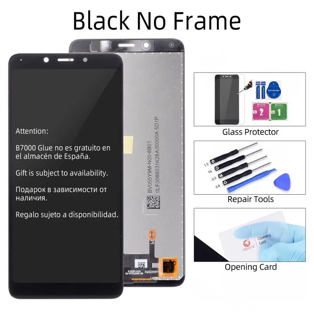 No Frame Black 5,45 ''ЖК-дисплей для XIAOMI Redmi 6 ЖК-дисплей сенсорный экран с рамкой дигитайзер для XIAOMI Redmi 6A ЖК-дисплей 1440*720 - Цвет: No Frame Black