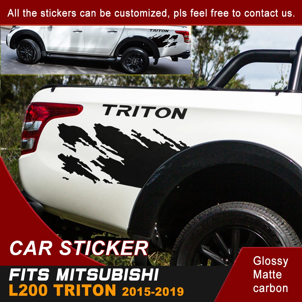 mud splash car body sticker 4x4 off road pickup box bed decal for mitsubishi l200 triton 2006-2015 2016 2017 2018 | Автомобили и