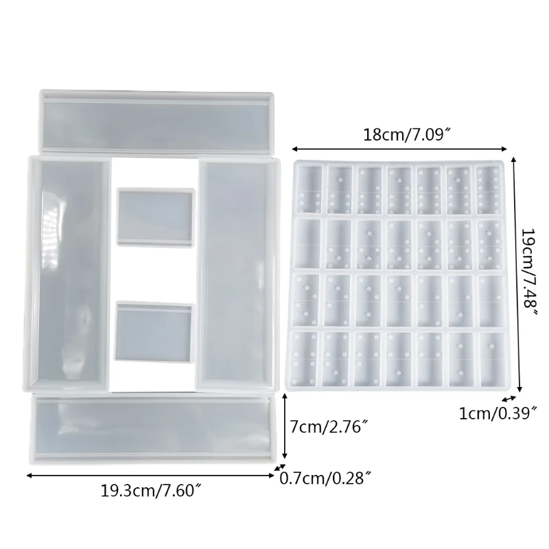 

Dominoes Epoxy Resin Mold Dominoes Storage Box Jewelry Case Holder Casting Silicone Mould DIY CraftsDomino Tiles Tool