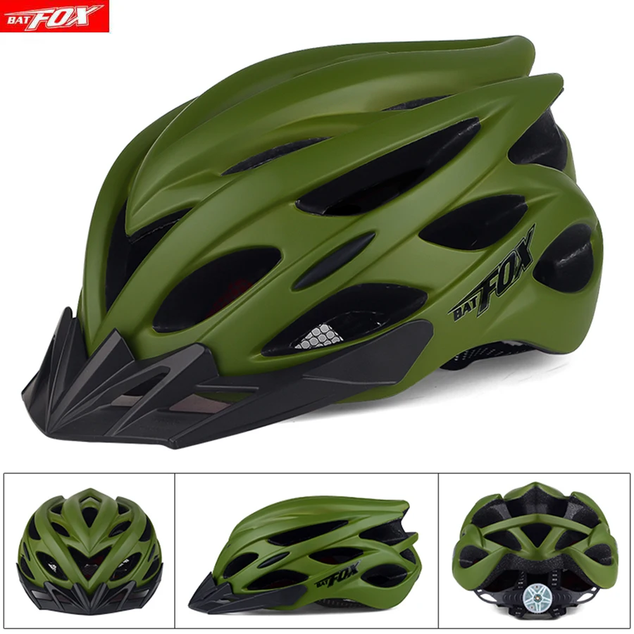 BATFOX-casco de ciclismo integralmente moldeado ultraligero para adulto, de alta calidad, EPS + PC, 56-62CM