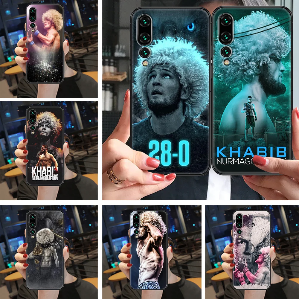 Чехол KHabib Nurmagomedov для телефона Huawei P Mate Y3 Y9 10 20 30 40 Smart Z Pro Lite 2017 2019 Черный силиконовый