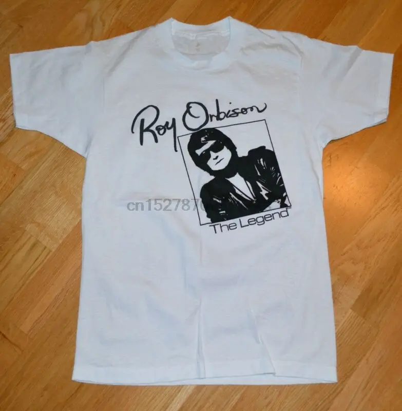 RaRe 1980s ROY ORBISON vtg рок концертный тур футболка путешествие|Мужские футболки| |