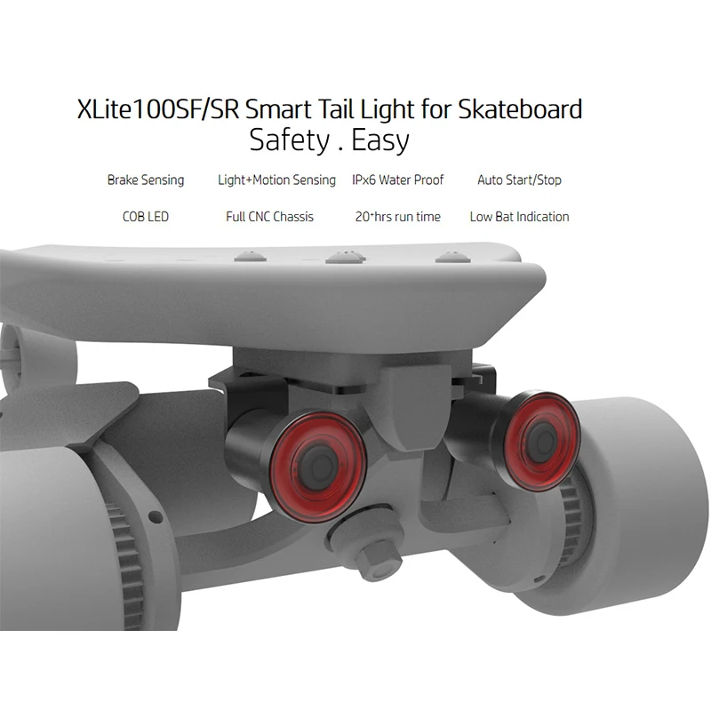 

Electric scooter headlight and taillight Skateboard smart USB charging taillight Scooter accessories