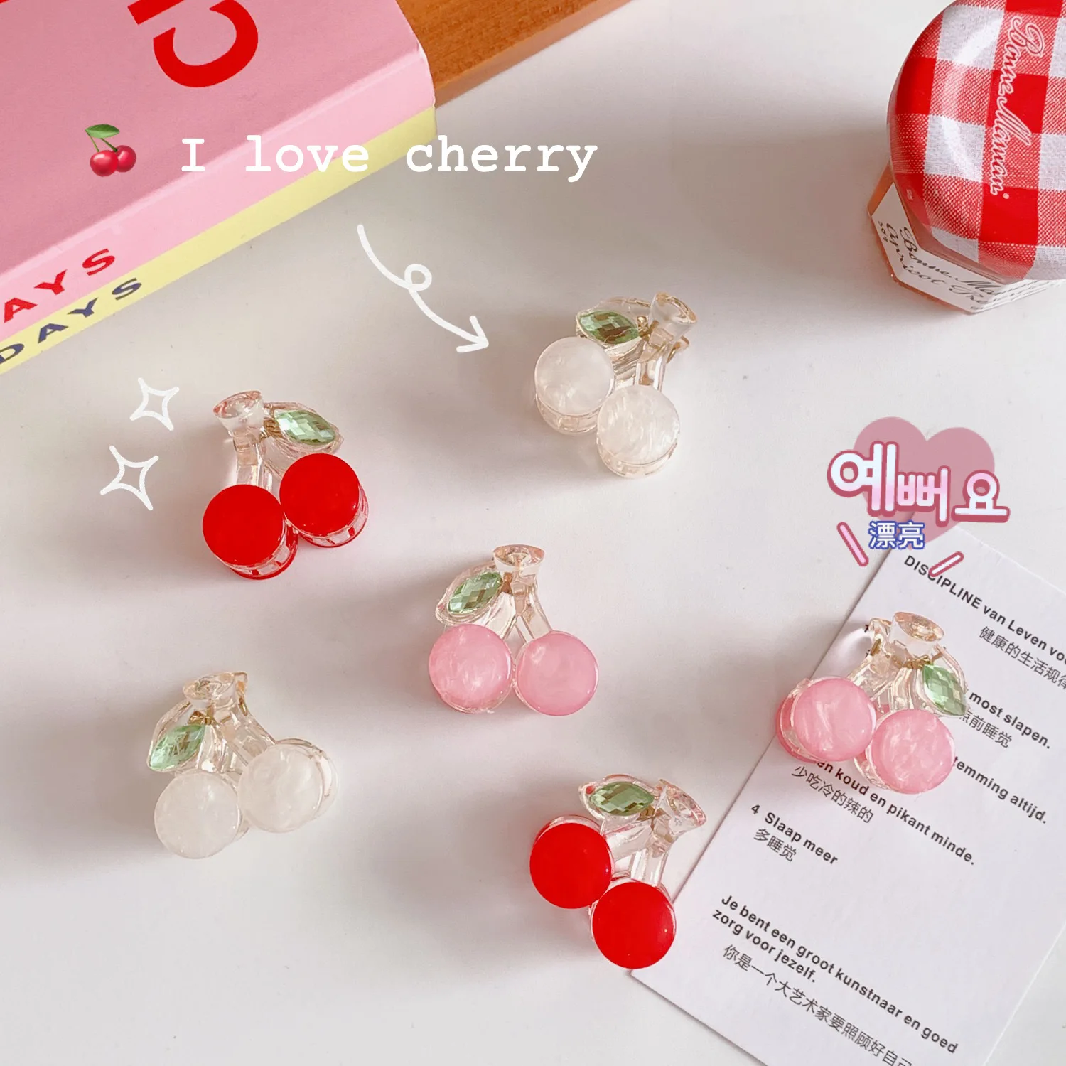 

Cute Fruilt Cherry Hair Clips Grip Claw Barrettes Mini Clamps Hairpin Headdress Hair Styling Accessories Tool