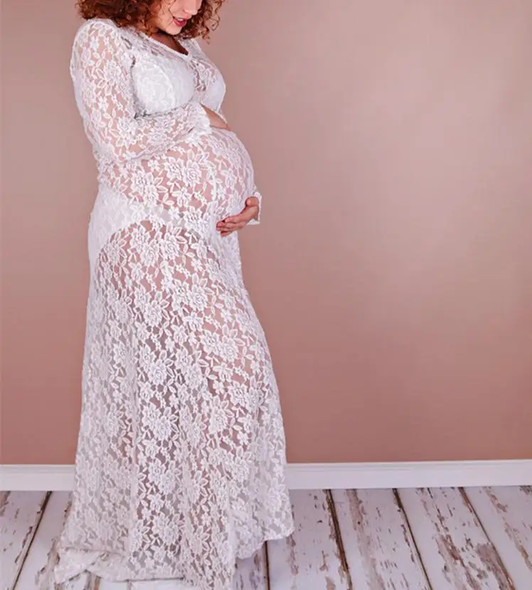 Платье для беременных женщин кружевное платье фотосъемки сексуальное