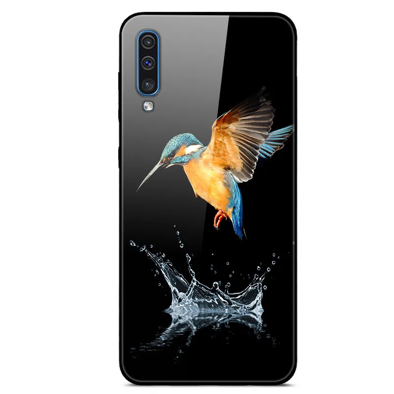 56 Чехол из закаленного стекла для samsung A50, чехол для samsung Galaxy A50 A505F A505 A 50, Fundas Coque - Цвет: 56