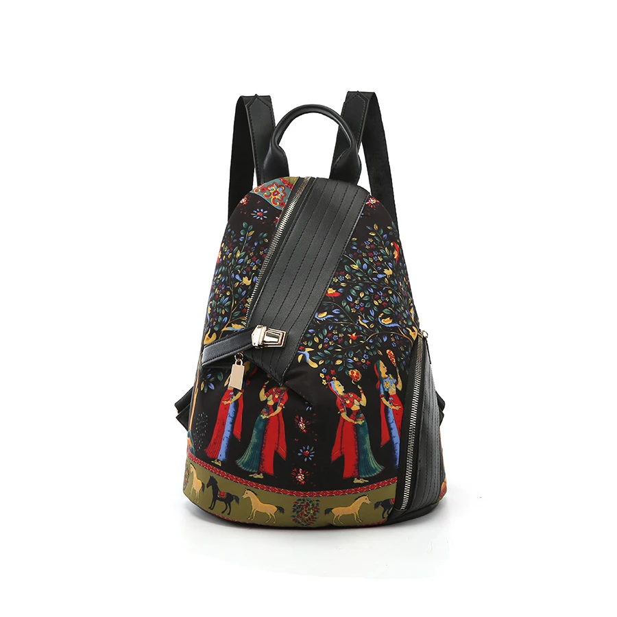 

Backpack Women 2019 New Casual Fashion Woman Bag Personalized Printing Multi-function Travel Bag Anti-theft Backpack Female