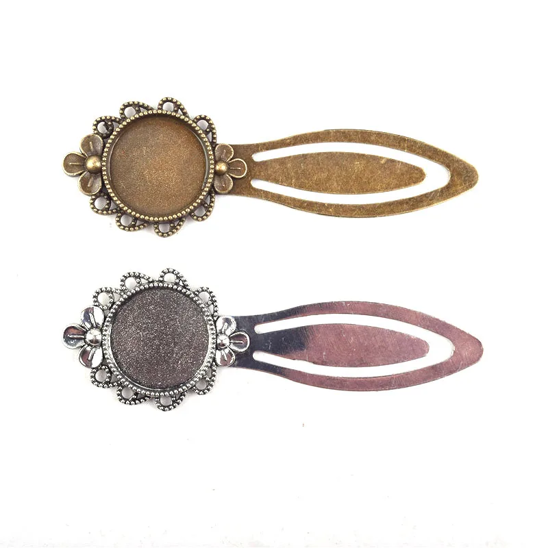 

Wholesale bookmark base accessories 20mm round tray base set convex round relief glass patch jewelry accessories