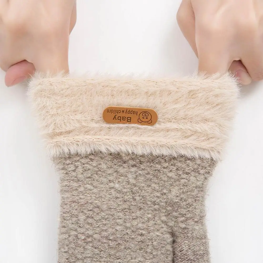 2019 Модные Детские Зимние перчатки для мальчиков и девочек вязаные мягкие зимние