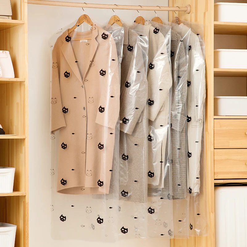 

Disposable Covers for Clothes Lid Hanger Clothing Storage House Suitbag Hanging Garment Bag Cover for Coats Wardrobe Organizer