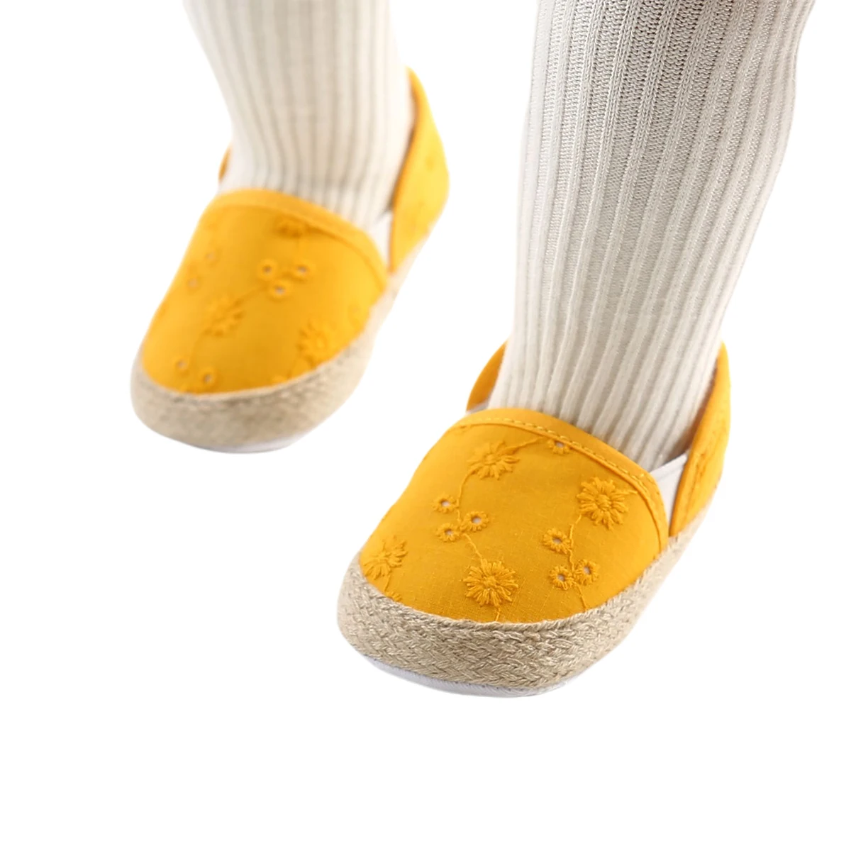 Zapatos de cuna para beb&eacute;s y ni&ntilde;os, bonitos Zapatos de vestir de princesa con bordado Floral, antideslizantes, s&oacute;lidos, para primeros pasos de 0 a 18M-1