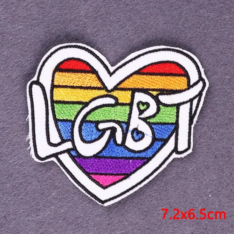 Патчи гей-персонажей ЛГБТ патчи с утюгом красочные радужные вышитые для джинсов