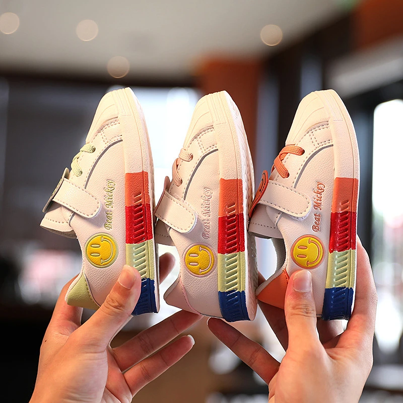 

CNFSNJ new children's small girls boys tide Korean version of Peas baby shoes soft bottom casual leisure sneakers 21-30