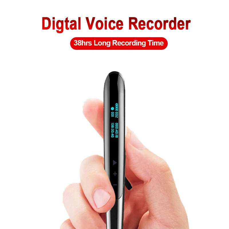 

192Kbps Metal LED Display Digital Voice Sound Recorder Pen Professional Dictaphone MP3 Player