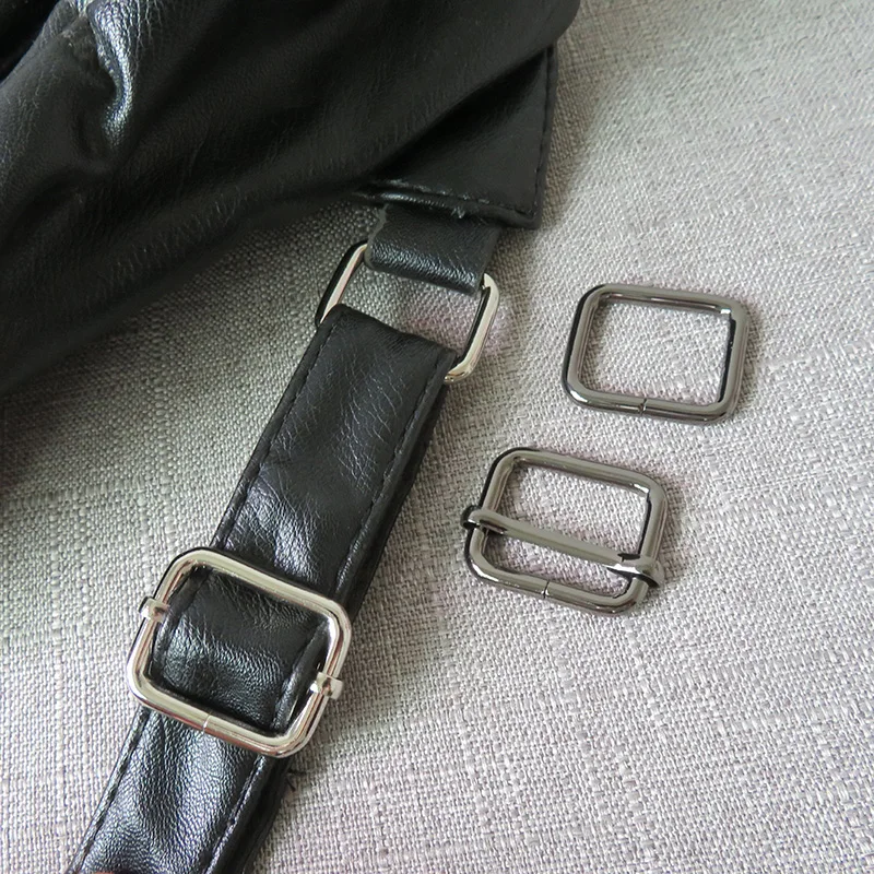 10pcs 25mm webbing metal belt buckle square buckle bag handbag strap clasp dog leash rope garment DIY hardware sewing accessory