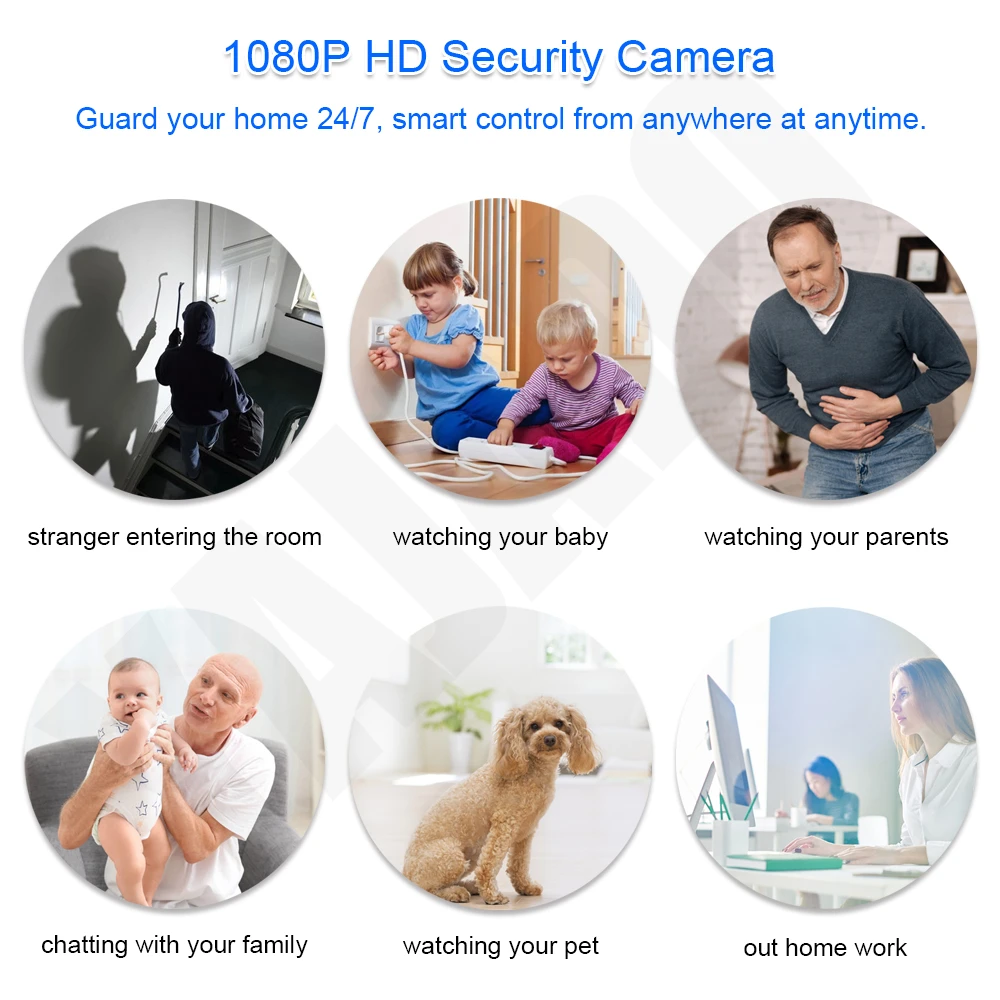 YAJADO Tuya WiFi умная IP камера 720P 1080P HD видеонаблюдения в помещении видеоняня Интерком