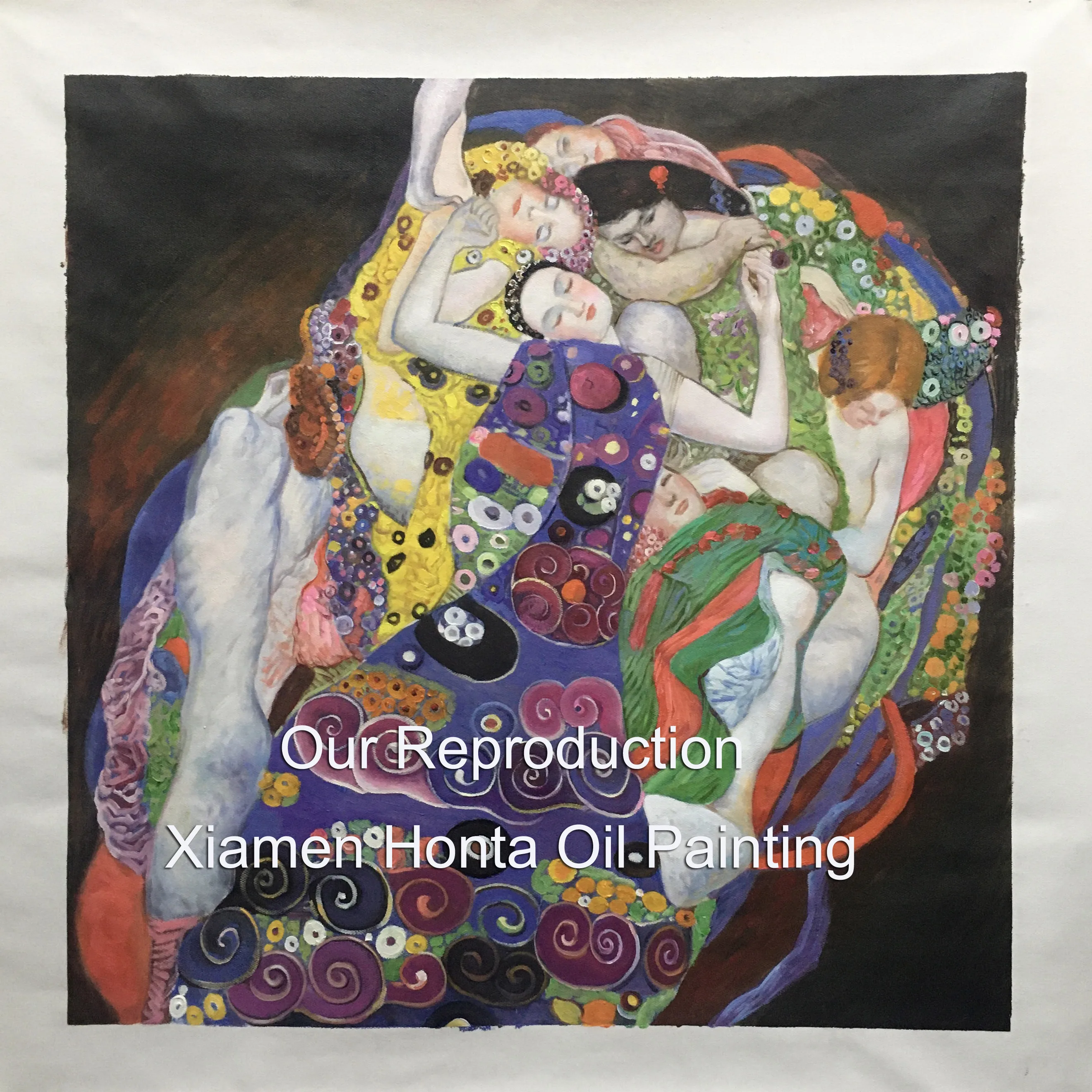 Картина маслом Размножение на льняном холсте девственница Густава Климта