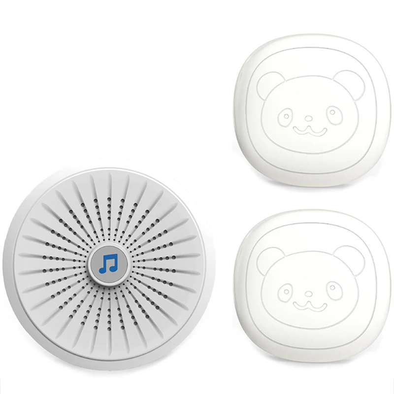 Дверной звонок для собаки черный и белый беспроводной дверной Водонепроницаемый